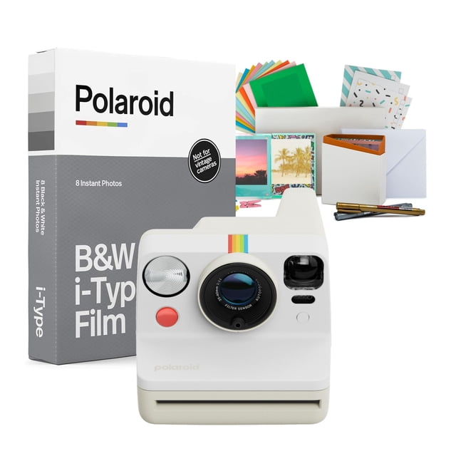 Cámara Instantánea Analógica Polaroid Now Generación 3 Blanca con Kit