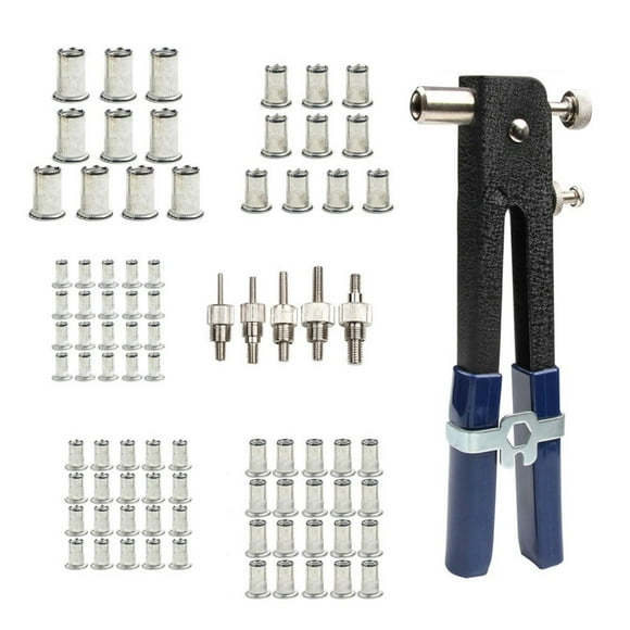 Colaxi 86 Pieces Rivet Nut Tool Household Repair Tools Sturdy with M3 M4 M5 M6 M8 Rivet Nut Mandrels Accessory Steel Rivnut Tool Kit