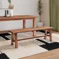 thumbnail image 5 of New Pacific Direct Bedford 59" Solid Acacia Wood Bench in Brushed Brown, 5 of 12