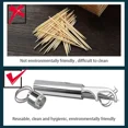 thumbnail image 5 of Toothpick Set Tooth Flossing Reusable Aluminium Alloy Toothpicks Portable Toothpick Floss Teeth Cleaner Oral Cleaning, 5 of 6