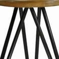 thumbnail image 3 of Saltoro Sherpi Round Wooden Counter Stool with Hairpin Legs, Set of 2, Brown and Black, 3 of 5