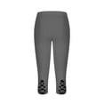 thumbnail image 5 of Stamzod Womens Capri Leggings Summer Solid Color High Waisted Stretch Capris Casual Slim Fitting Plus Size Yoga Leggings for Women Gray D XL, 5 of 7