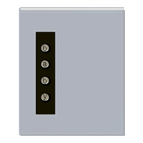 Pioneer Metal Button Baby Sewn Leatherette Cover Brag Album, Baby Blue