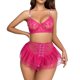 thumbnail image 5 of Conjunto de lencería sexy de estilo europeo y americano con encaje, perspectiva de encaje, tentación, pasión, uniforme para mujer, 5 of 5