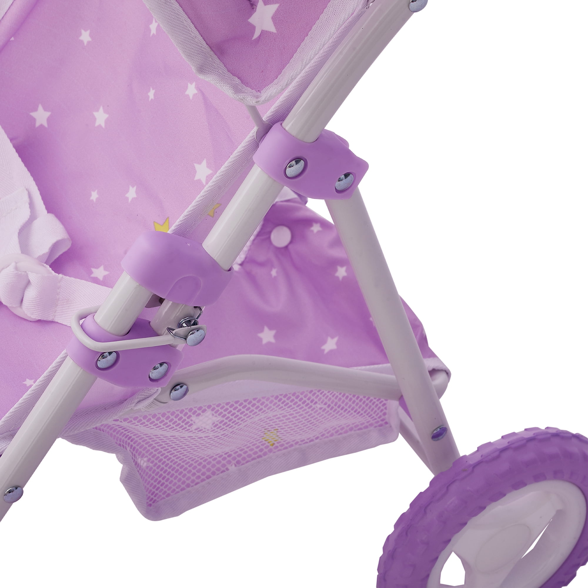 Purple World Stars Doll Stroller, Little Olivia\'s Twinkle Jogging Princess Baby
