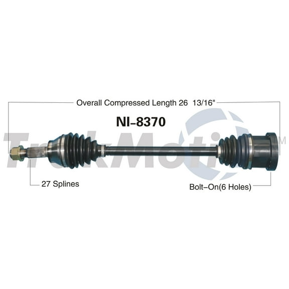 CV Axle Shaft Fits select: 2009-2012 INFINITI FX35, 2013 INFINITI FX37