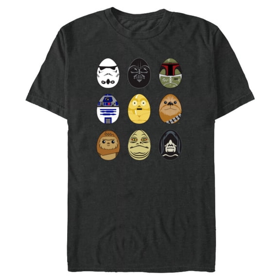 Star Wars Original Trilogy Classic Characters Easter Eggs - Short Sleeve Blended T-Shirt for Adults - Customized-Dark Heather