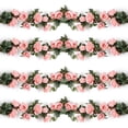 thumbnail image 5 of ReedCA 4PCS(28.8 FT) Artificial Rose Vines Fake Silk Flowers Rose Garlands Hanging Rose Ivy Plants for Wedding Home Office Arch Arrangement Decoration (red), 5 of 6