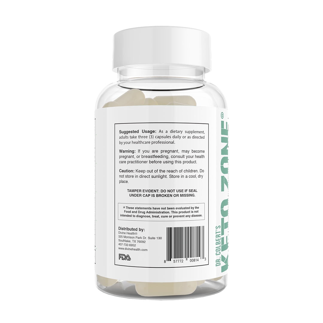 Dr.Colbert, MD Thyroid Zone | by Divine Health | Iodine | Zinc | Selenium | Schisandra | KSM-66 Ashwagandha | Organic Kelp | Bladderwrack | Vitamins A | D3 | B12 | 30 Day Supply | 90 Veggie Capsules