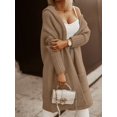 thumbnail image 2 of Women's Hooded Long Knit Cardigan Open Front Loose Sweater Coat with Pockets, 2 of 5