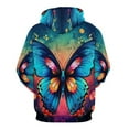 thumbnail image 4 of Hoodies Watercolor Butterfly Casual Pullover Hoodie Long Sleeve Sweatshirts Birthday Gift, 4 of 5