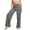 Grey, variant on High Waist Tummy Control Yoga Pants, Straight Leg Flared Bootcut No Front Seam Loose Fit Stretchy Workout Trousers for Women