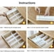 thumbnail image 4 of 16 divisores de cajones blancos: estantes de almacenamiento para organizar, 4 of 6