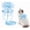 Blue, variant on Cat and Small Dog Harness and Leash Set, Adjustable H-Style Pet Harness with Oversized Sheer Bow, Lightweight Dressy Walking Set (Black,L)