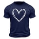 thumbnail image 4 of Tops para hombre, blusas y camisas de cuello redondo y manga corta para hombre. Camiseta/camisa informal de cuello redondo y manga corta con estampado de corazones para hombre. Tops de poliéster para, 4 of 4