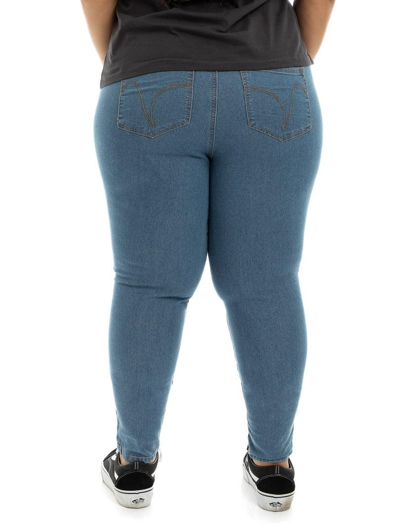 A3 Denim Women's Plus Destructed Skinny Jeans, Sizes 16-26