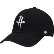 Men's '47 Black Houston Rockets Core Logo Clean Up Adjustable Hat