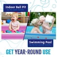 thumbnail image 3 of Inflatable Swimming Pool, Large (120" x 72.8" x 23.6"), Built-in Air Pump, Self Inflating, 3 of 5