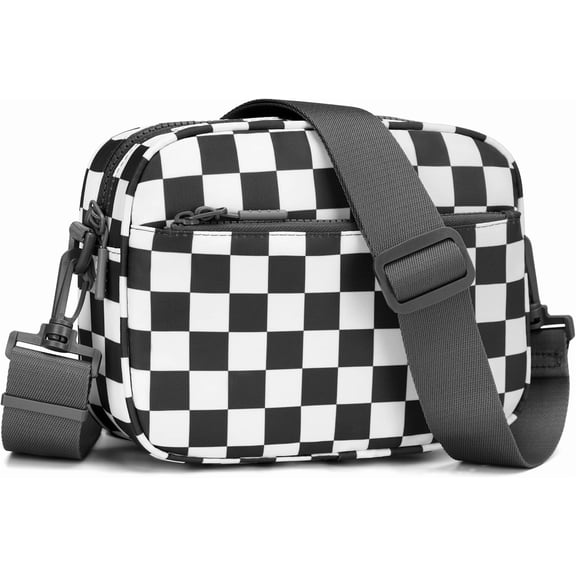 Small Checkered Crossbody Bag for Women Cute Purses Trendy  Handbags Wide Strap