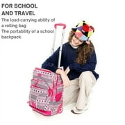 J World Womens Lunar 19.5 Multi-Purpose Lapotop Rolling Backpack for School and Travel, Skandi Pink