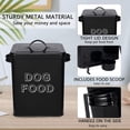 thumbnail image 5 of Brabtod Dog Food Storage Container Farmhouse Pet Food Storage Containers Measuring Cup, Perfect Vintage Canister Treats Tin for Kitchen Countertop, Shelf,Black, 5 of 6