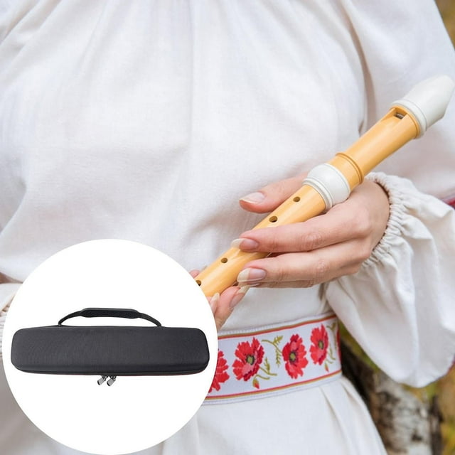 Creatine Flute Storage Pouch Eva Zipper Carrying Hard For Music Instruments Recorder Storage Pouch Soprano Recorder Cover Music Instrument Storage Soprano Recorder Hard