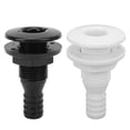 thumbnail image 2 of Boat Water Drain Scupper ABS 3/4in Black Through Hull Connector Hose Coupling Drain Outlet Replacement Hardware, 2 of 7