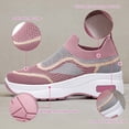 thumbnail image 4 of Willtoo Women's Slip-On Orthopedic Sneakers with Arch Support Air Cushion Non-Slip Sole Breathable Walking Shoes for Nursing Comfort Casual Running Pink, 4 of 6