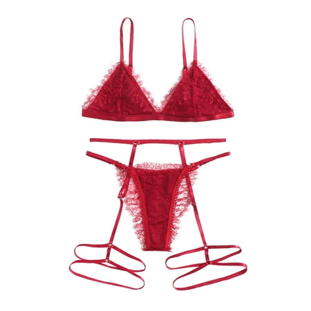 

Outfmvch womens pajama sets New Fashion Lace Lingerie Underwear Sleepwear Pajamas Garter lingerie for women