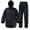 BLACK, variant on Rain Suits for Men Waterproof Heavy Duty Rain Gear with Rain Jacket & Pants, Durable Workwear for Fishing Camping Hiking(Black,L)