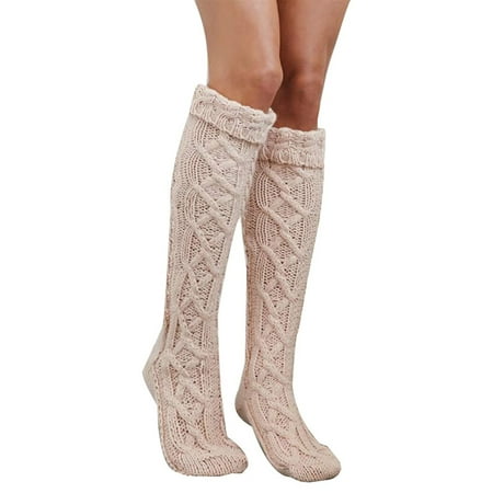 

Aunavey Women Wool Stockings Casual Long Boot Socks Over Knee Thigh Stocking Leg Warmers