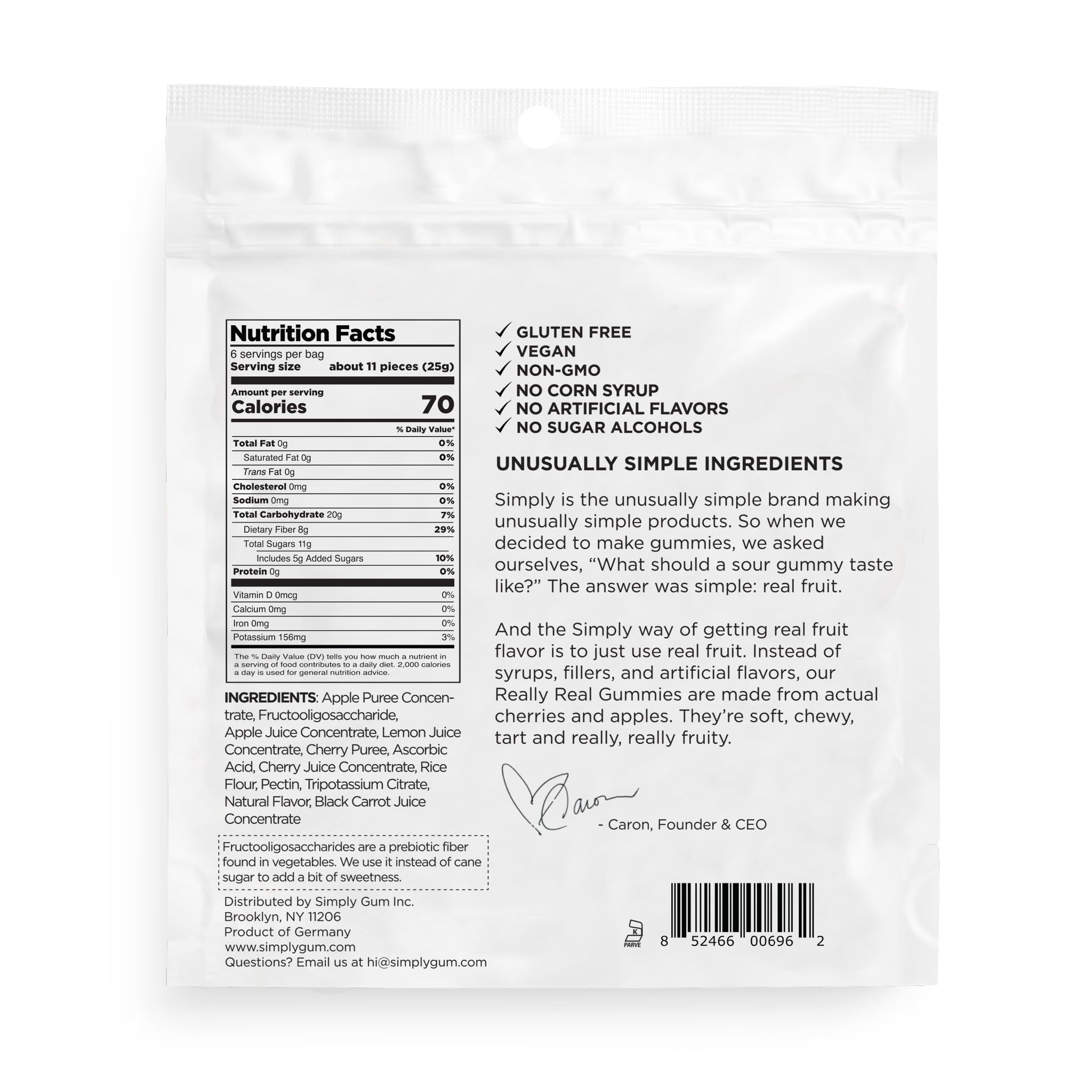 Simply Bites Fruit Sour Apple Cherry 5.3 oz (Pack Of 6)