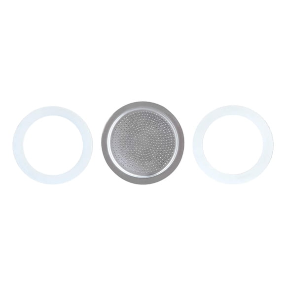 Stovetop Espresso Maker Reemplazo de silicona 6 Tamaño de taza Sellos de junta y pantalla de filtro para Easyworkz Moka Pot