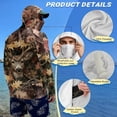 thumbnail image 4 of SEANATIVE Long Sleeve Sun Protection Fishing Hoodie for Men, Fishing Hiking Running Shirts Athletic Outfits Lightweight Breathable Rash Guard for Summer Beach, S, Deer Camo Hunting Forest, 4 of 7