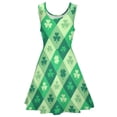 thumbnail image 5 of 2024 Vestidos Oversize Lady Summer Dress Skate Printed Casual Waist High Dresses Kawaii Day Patricks Saint Lucky Dress Shamrock Green, 5 of 7