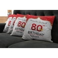 thumbnail image 5 of Ambesonne Abstract Throw Pillow Cover 4 Pack, Birthday Party Invite, 20", Multicolor, 5 of 5
