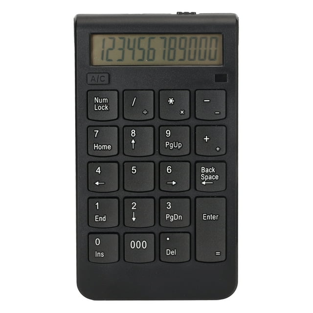 Teclado Numérico, Teclado Numérico Inalámbrico 2.4G Teclas En Forma De U Distancia Efectiva De 32.8 Pies 19 Teclas Plug And Play Con Pantalla Para Escritorio