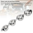 thumbnail image 4 of 4pcs Stainless Steel Pots Set Stockpot with Lids Dual Handles Sauce Soup Pot for Kitchen Cooking, 4 of 7