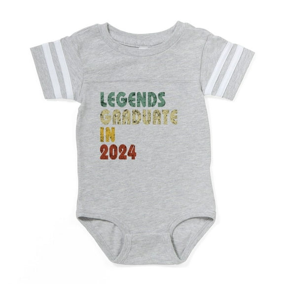 CafePress - Vintage Legends Graduate In - Cute Infant Baby Football Bodysuit