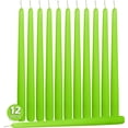 thumbnail image 2 of 12 Pack Tall Taper Candles - 14 Inch Lime Dripless, Unscented Dinner Candle - Paraffin Wax with Cotton Wicks - 12 Hour Burn Time, 2 of 8