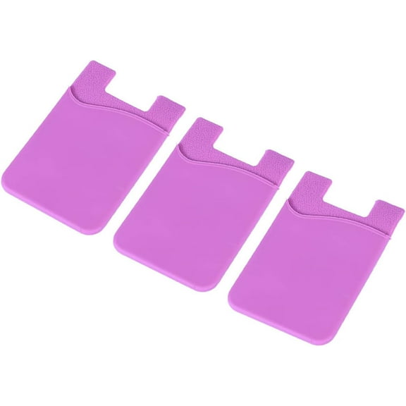 Silicone Phone Case Silicone Holder Adhesive Phone Wallet, Ultra Thin Stick-on Silicone Phone Credit Holder Cell Phone Pouch Compatible for Smartphone Mobile Holder Silicone Holder