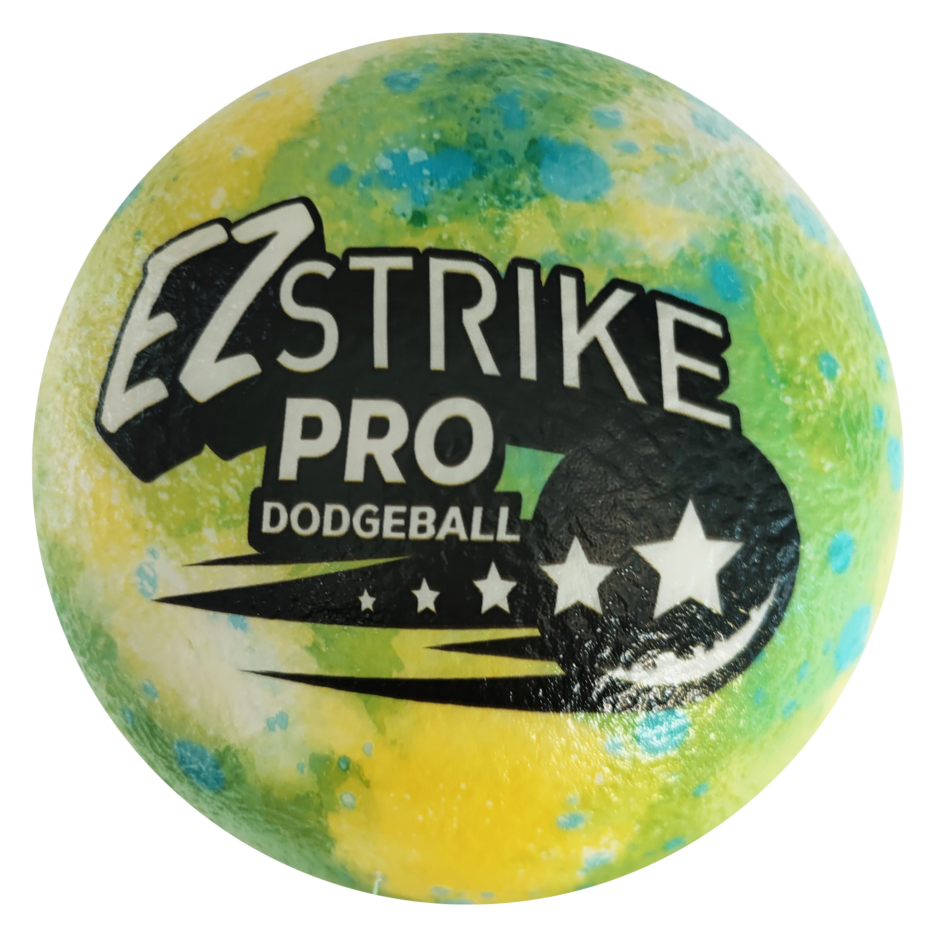 EZ Strike 6" Foam Dodgeball Playground Ball, Yellow Green Spatter