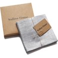 thumbnail image 4 of Solino Home Serviettes de Cocktail en Lin Gris Huître 6 Pouces Lot de 12 – 100 % Lin Pur – Athena, 4 of 6