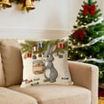thumbnail image 2 of CuiLiyq Christmas Pillow Covers, Forest And Snow Animal Themed Print Pillow Covers With Soft Fabric Hidden Zipper, for Holiday Wedding Party Living Room Bedroom Decoration, 17.7 Inch, Style-F, 2 of 6