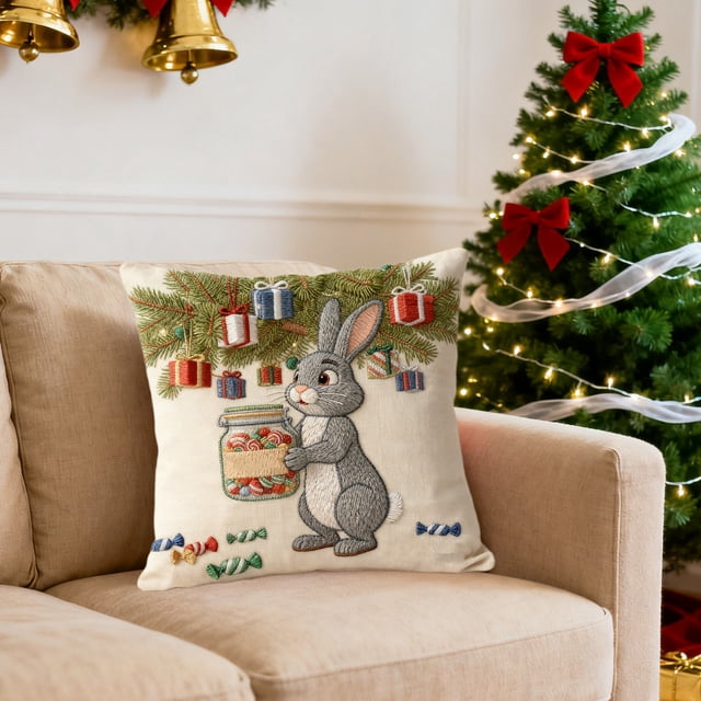 Christmas Decoration Festive Ambiance Gifts Christmas Printed Pillow Covers Home Pillowcases