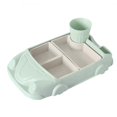 thumbnail image 1 of Platos para niños, suministros de alimentación para bebés, vajilla irrompible para niños (verde) Afortunado Sencillez, 1 of 5