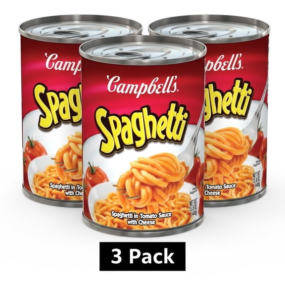 Campbell's Spaghetti in Tomato Sauce with Cheese Can (3-Pack)