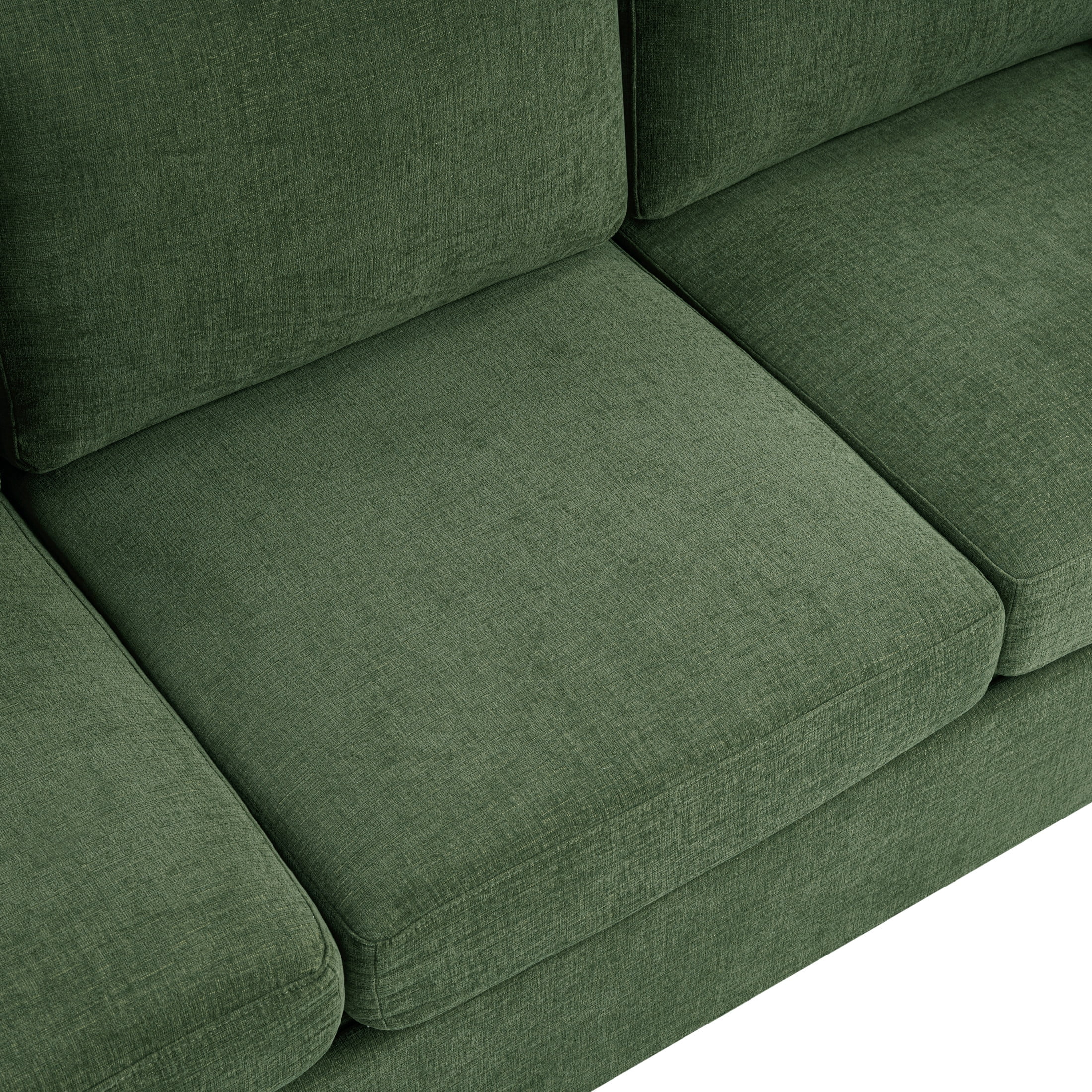 Christopher Knight Home 84.7" Modern Chenille Sofa Couch with Curved Backrest, 3 Seats, Green