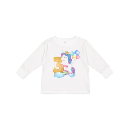 

Inktastic Unicorn 3rd Birthday Gift Toddler Boy or Toddler Girl Long Sleeve T-Shirt