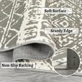 thumbnail image 5 of Homhougo 9x12 Large Boho Area Rug, Machine Washable Stain-Resistant, Low Pile, Non-Slip Distressed Geometric Carpet for Living Room Bedroom, Grey, 5 of 7